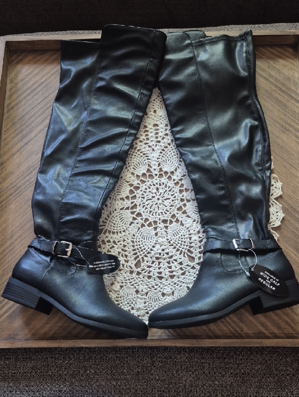 Style & Co. Black Heel Over The Knee Boot.